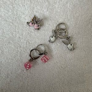 Playboy Earrings- Set of 3
